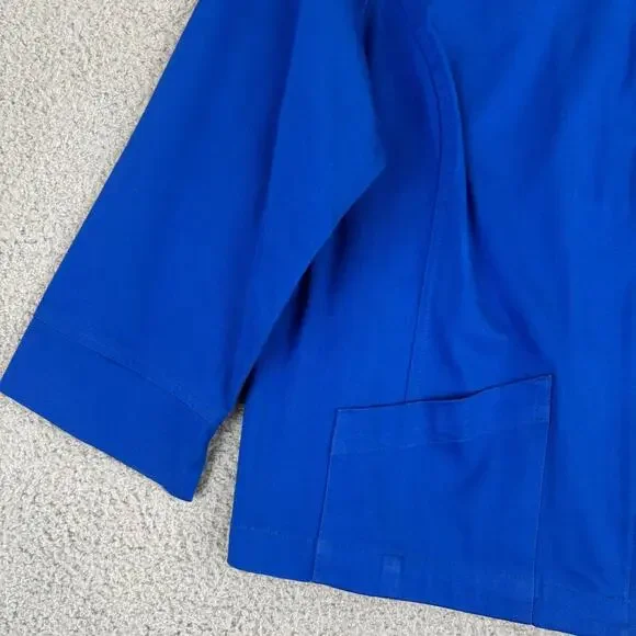 BOB MACKIE Jacket Large Artsy Embroidered Floral Full Zip Pocket Lightweight - Picture 4 of 11